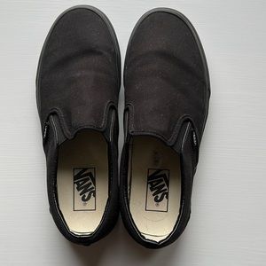 Vans Slip Ons All Black Women’s 9 Men’s 7.5 almost New Slides